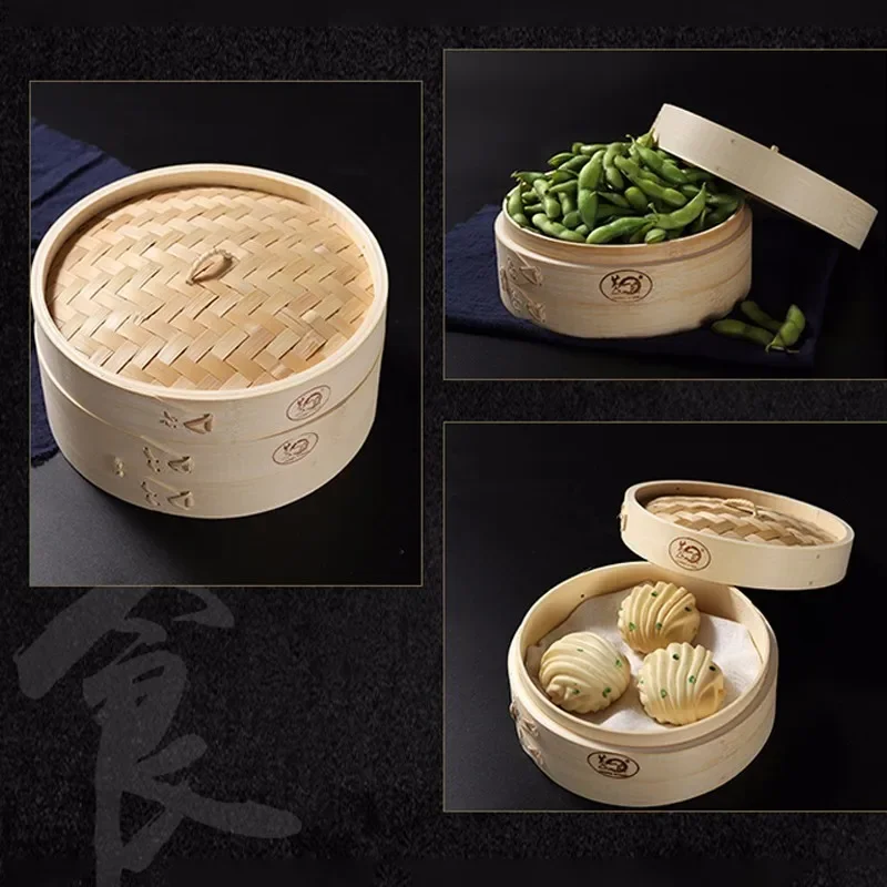 Commercial Kitchen Steamer - Kitchen Cooking Bamboo Steamer for Fish