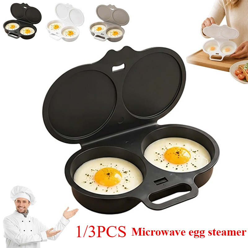 Commercial Kitchen Steamer - 1/3PCS Dual Cavity Microwave Steamer Egg