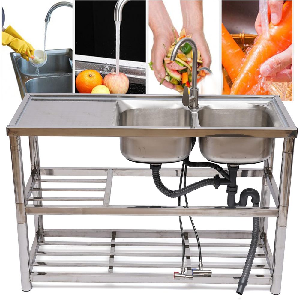Standing Stainless Steel Doubl - огляд і ціна Commercial Kitchen Set