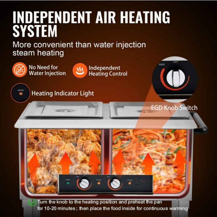 Commercial Food Warmer Electri - огляд і ціна Bain Marie Food Warmer