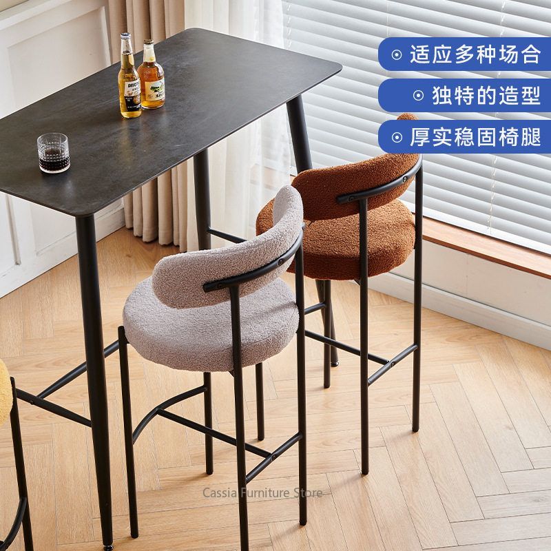Bar Stool with Backrest for Ki - огляд і ціна Commercial Kitchen Counter