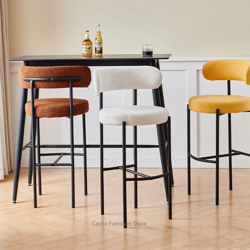 Bar Stool with Backrest for Ki - огляд і ціна Commercial Kitchen Counter
