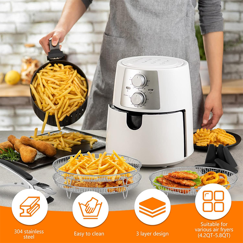 3-layers Air Fryer Rack Stacka - огляд і ціна Commercial Kitchen Steamer