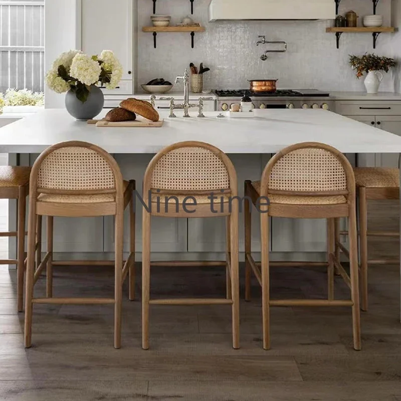 Solid Wood Rattan Kitchen Bar  - огляд і ціна Commercial Kitchen Counter